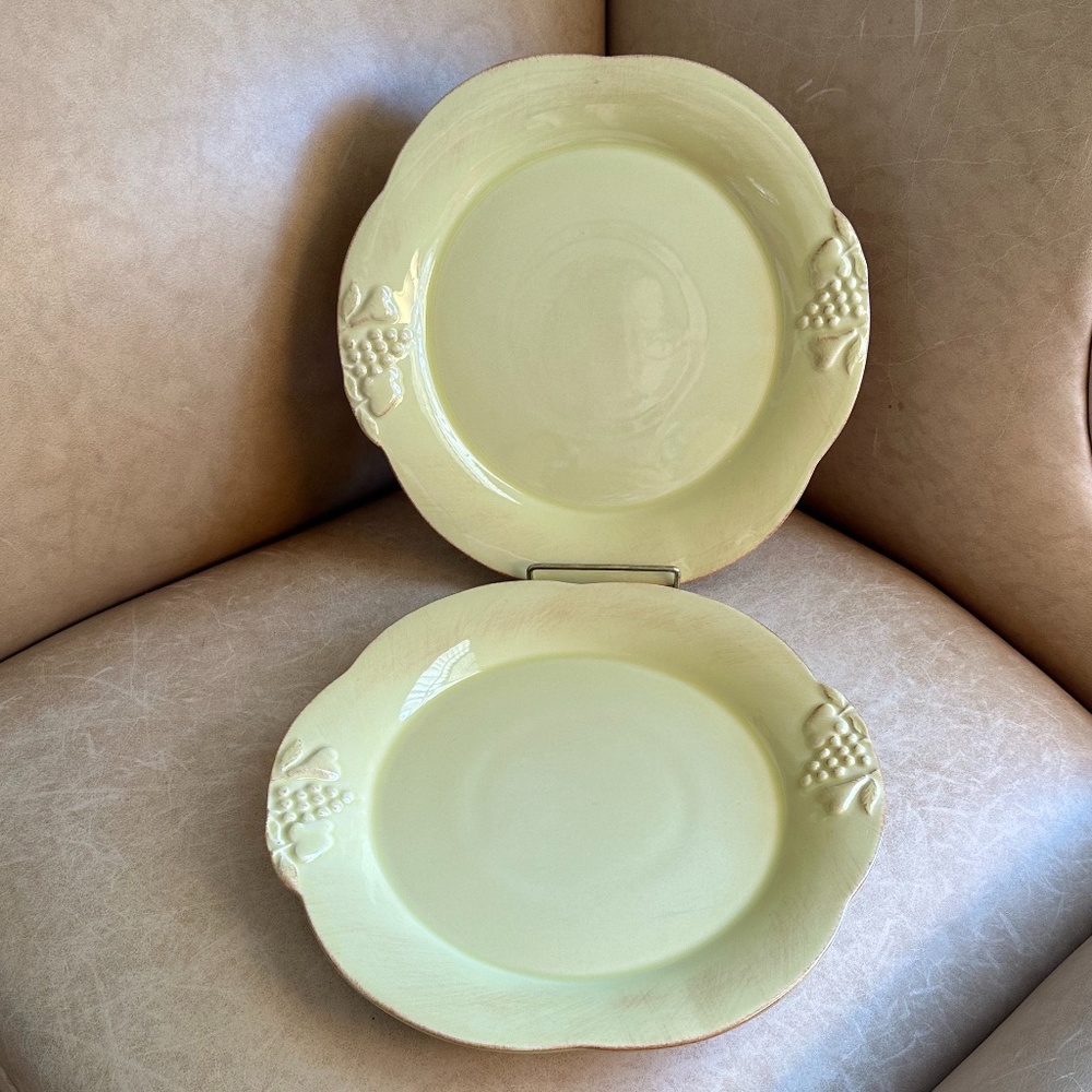 Set of 2 Casa Stone by Casafina Madeira Harvest Dijon Gold Dinner Plates…